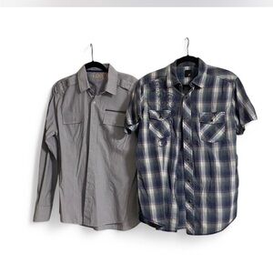 Sovereign Code Slate long sleeve & blue J.Ferrer Casual Button Down Shirt bundle